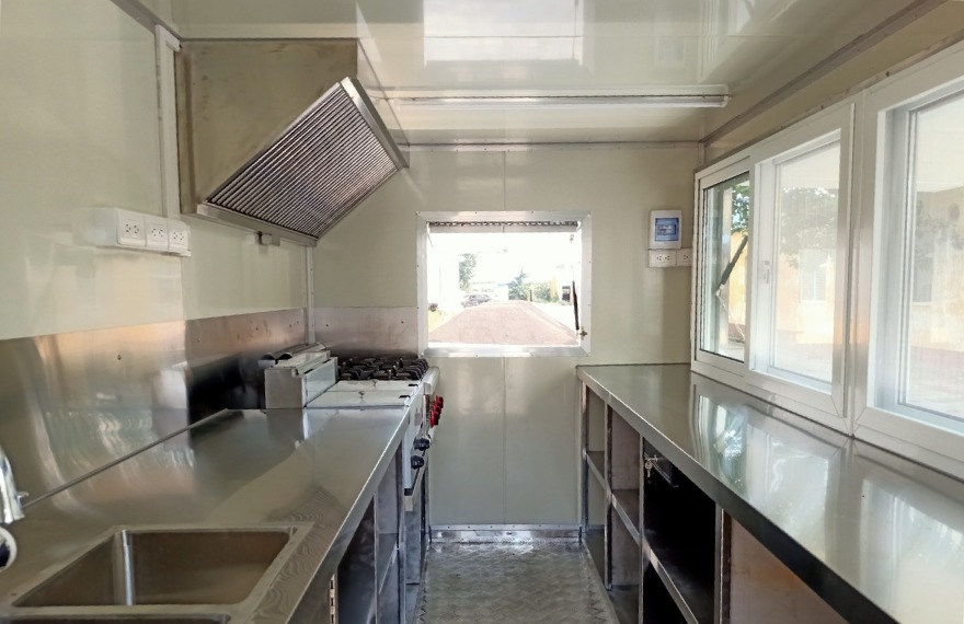 1ft fast food trailer interior